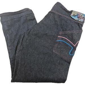VINTAGE Indigo Red Jeans Mens 44×33 Baggy Skater Grunge Selvedge